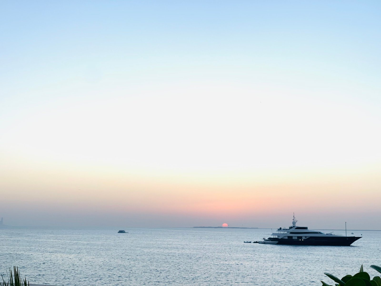 Sunset seen from Bulgari Resort Dubai on Jumeirah Bay Island