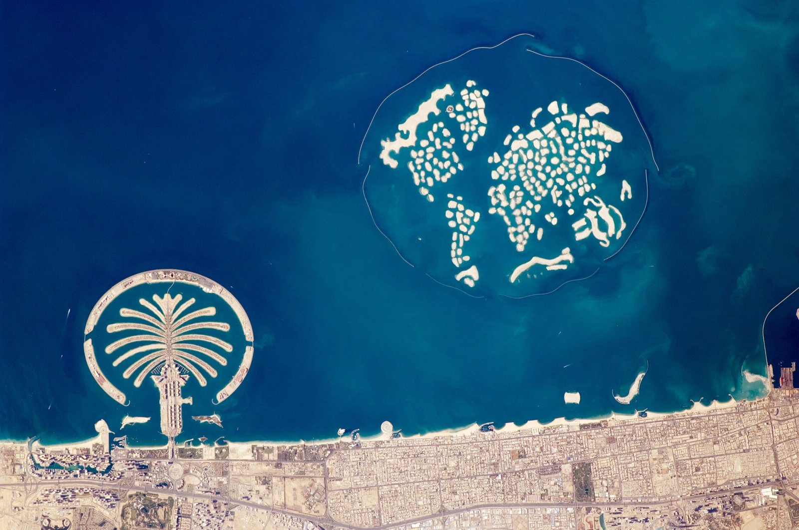 Palm Jumeirah photographed from the International Space Station