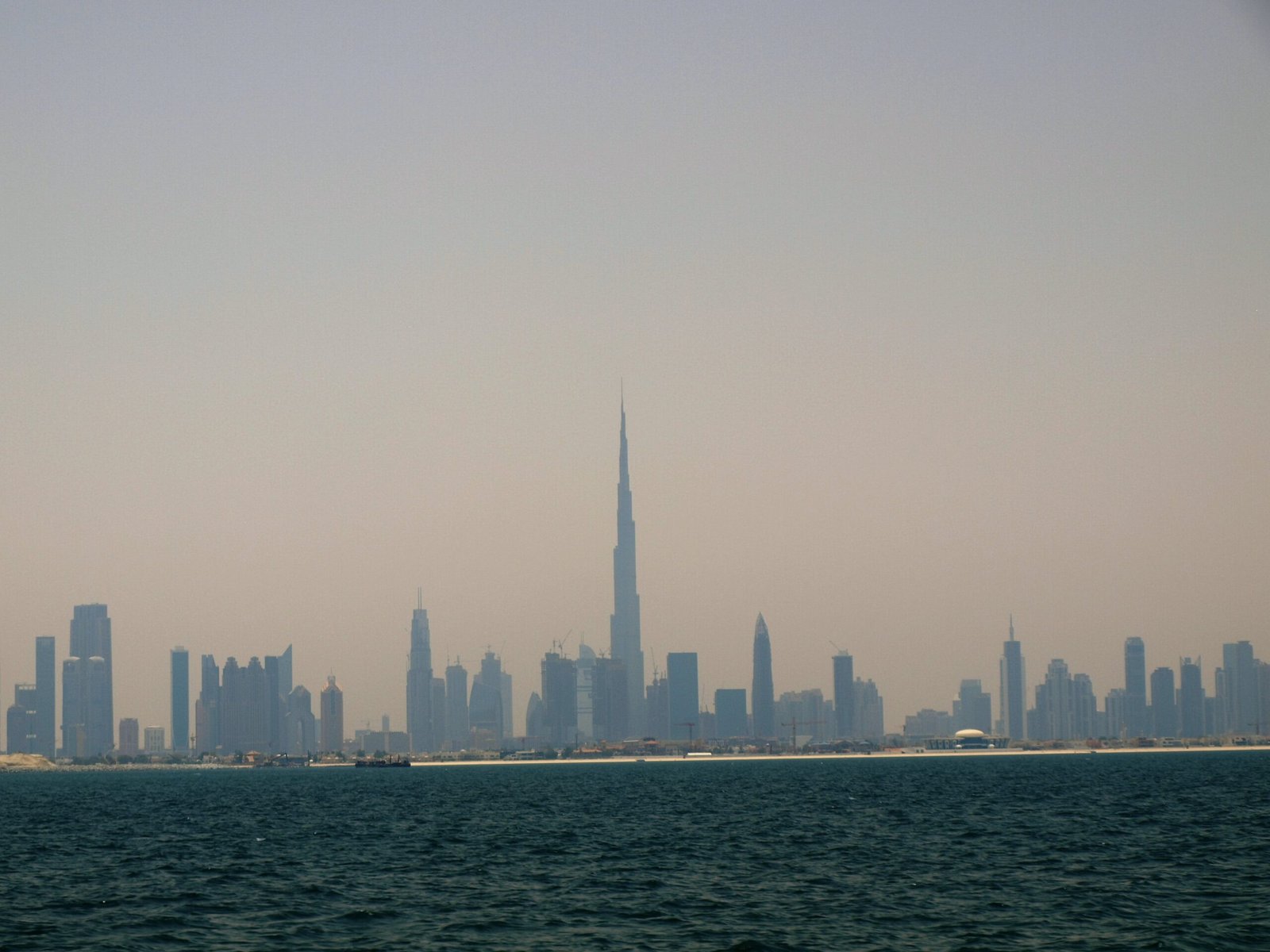 The towers of Downtown Dubai at dusk